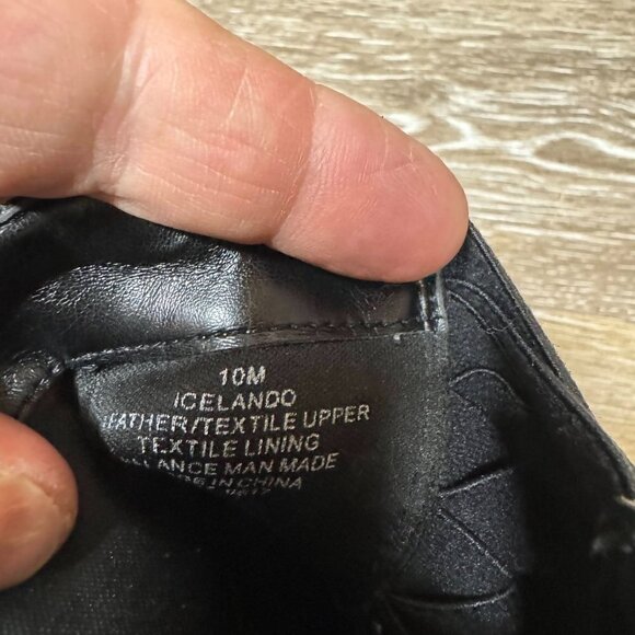 Nine West Icelando Black Leather Pull On Ankle Boots Women Size 10 - Picture 6 of 7